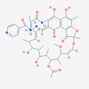 molecular formula C44H52N4O13 B130667 3-(Isonicotinoylhydrazonomethyl) Rifamycin CAS No. 13292-53-0