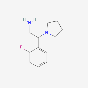 molecular formula C12H17FN2 B1306685 2-(2-Fluorophenyl)-2-pyrrolidin-1-ylethanamine CAS No. 876716-16-4