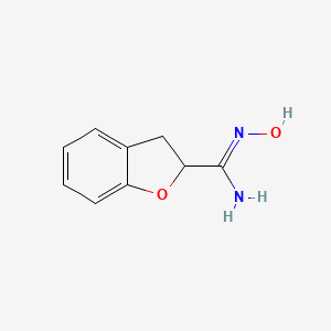 molecular formula C9H10N2O2 B13067009 N'-hydroxy-2,3-dihydro-1-benzofuran-2-carboximidamide 