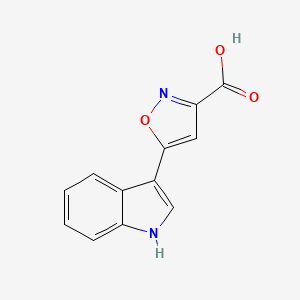 3-Isoxazolecarboxylic acid, 5-(1H-indol-3-yl)-