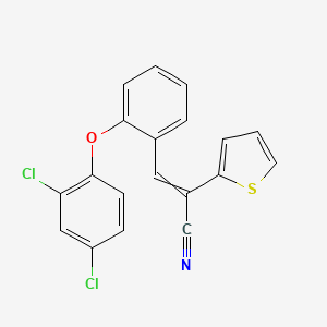 (E)-3-[2-(2,4-dichlorophenoxy)phenyl]-2-(2-thienyl)-2-propenenitrile