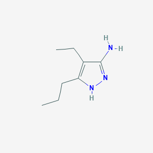 molecular formula C8H15N3 B130674 4-Ethyl-5-propyl-1H-pyrazol-3-amine CAS No. 151521-84-5