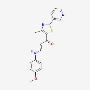 (E)-3-(4-methoxyanilino)-1-[4-methyl-2-(3-pyridinyl)-1,3-thiazol-5-yl]-2-propen-1-one