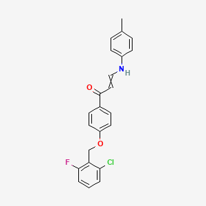 (E)-1-{4-[(2-chloro-6-fluorobenzyl)oxy]phenyl}-3-(4-toluidino)-2-propen-1-one