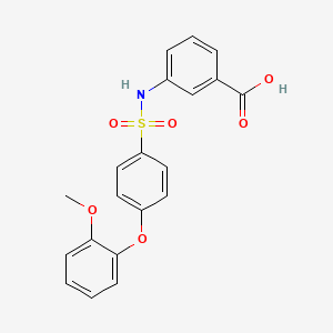 molecular formula C20H17NO6S B1306790 3-[[4-(2-methoxyphenoxy)phenyl]sulfonylamino]benzoic Acid CAS No. 612044-42-5