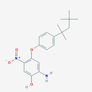 molecular formula C20H26N2O4 B013068 2-Amino-5-nitro-4-[p-(1,1,3,3-tetramethylbutyl)phenoxy]phenol CAS No. 102405-80-1