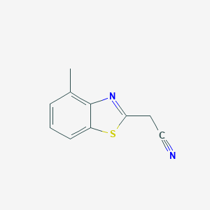molecular formula C10H8N2S B130682 2-(4-Methylbenzo[d]thiazol-2-yl)acetonitrile CAS No. 157764-01-7