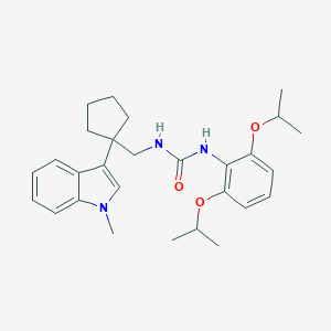 Urea, N-(2,6-bis(1-methylethoxy)phenyl)-N'-((1-(1-methyl-1H-indol-3-yl)cyclopentyl)methyl)-