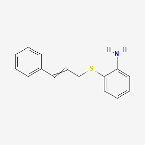 molecular formula C15H15NS B1306863 2-[(3-Phenyl-2-propenyl)sulfanyl]aniline 