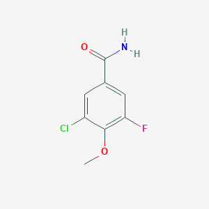 molecular formula C8H7ClFNO2 B1306866 3-Chloro-5-fluoro-4-methoxybenzamide CAS No. 886497-40-1