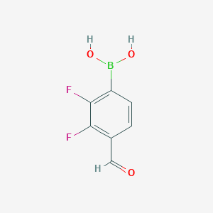 molecular formula C7H5BF2O3 B1306868 2,3-二氟-4-甲醛苯硼酸 CAS No. 480424-84-8