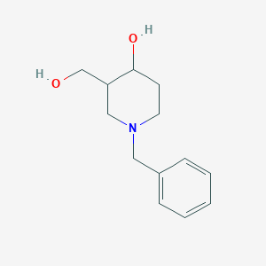 molecular formula C13H19NO2 B1306887 1-苄基-3-(羟甲基)哌啶-4-醇 CAS No. 886-46-4