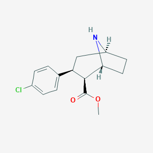 molecular formula C15H18ClNO2 B130689 (1R,2S,3S,5S)-Methyl 3-(4-chlorophenyl)-8-azabicyclo[3.2.1]octane-2-carboxylate CAS No. 146725-33-9