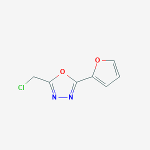 molecular formula C7H5ClN2O2 B1306898 2-(Chloromethyl)-5-(2-furyl)-1,3,4-oxadiazole CAS No. 727374-86-9