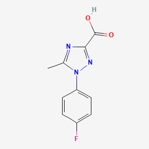 molecular formula C10H8FN3O2 B1306910 1-(4-fluorophenyl)-5-methyl-1H-1,2,4-triazole-3-carboxylic acid CAS No. 103058-62-4