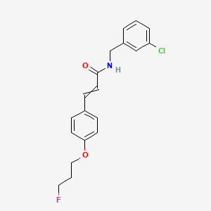 molecular formula C19H19ClFNO2 B1306917 N-[(3-chlorophenyl)methyl]-3-[4-(3-fluoropropoxy)phenyl]prop-2-enamide 