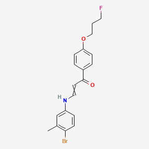 (E)-3-(4-bromo-3-methylanilino)-1-[4-(3-fluoropropoxy)phenyl]-2-propen-1-one