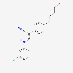 molecular formula C19H18ClFN2O B1306938 (Z)-3-(3-chloro-4-methylanilino)-2-[4-(3-fluoropropoxy)phenyl]-2-propenenitrile 