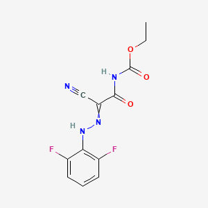 molecular formula C12H10F2N4O3 B1306964 ethyl N-[2-cyano-2-[(2,6-difluorophenyl)hydrazinylidene]acetyl]carbamate 
