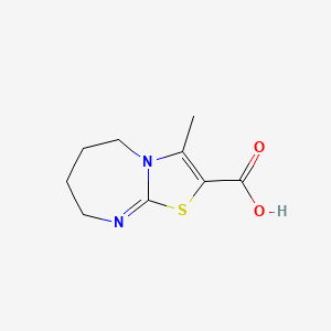 molecular formula C9H12N2O2S B1307003 3-Methyl-5,6,7,8-tetrahydro-thiazolo[3,2-a][1,3]-diazepine-2-carboxylic acid CAS No. 876716-40-4
