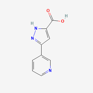 molecular formula C9H7N3O2 B1307011 5-Pyridin-3-yl-1H-pyrazole-3-carboxylic acid CAS No. 374064-01-4