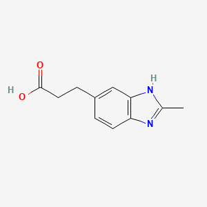 molecular formula C11H12N2O2 B1307012 3-(2-Methyl-1H-benzoimidazol-5-yl)-propionic acid CAS No. 842972-77-4