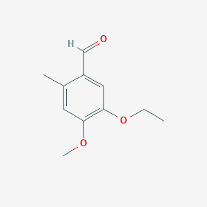 molecular formula C11H14O3 B1307018 5-Ethoxy-4-methoxy-2-methylbenzaldehyde CAS No. 104736-35-8