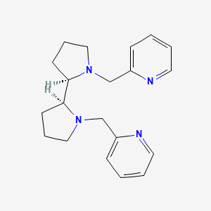 molecular formula C20H26N4 B13070259 trans-1,1'-Bis(pyridin-2-ylmethyl)-2,2'-bipyrrolidine 