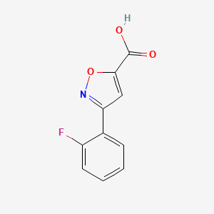 molecular formula C10H6FNO3 B1307036 3-(2-Fluorophenyl)isoxazole-5-carboxylic acid CAS No. 842973-74-4