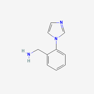 molecular formula C10H11N3 B1307055 1-[2-(1H-咪唑-1-基)苯基]甲胺 CAS No. 25373-55-1