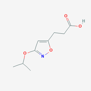 molecular formula C9H13NO4 B1307067 3-(3-Isopropoxy-isoxazol-5-yl)-propionic acid CAS No. 882624-61-5