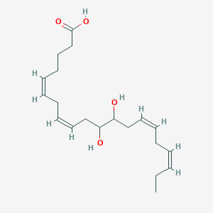 molecular formula C20H32O4 B130707 (+/-)-11,12-dihydroxy-5Z,8Z,14Z,17Z-eicosatetraenoic acid CAS No. 867350-92-3