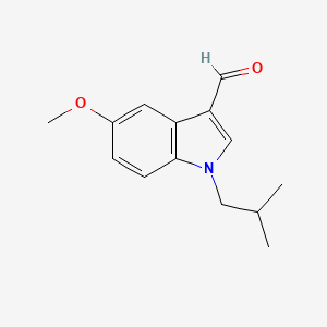 molecular formula C14H17NO2 B1307076 1-Isobutyl-5-methoxy-1H-indole-3-carbaldehyde CAS No. 876898-34-9