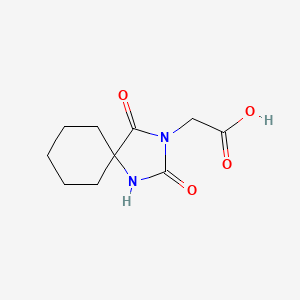 molecular formula C10H14N2O4 B1307078 (2,4-Dioxo-1,3-diaza-spiro[4.5]dec-3-yl)-acetic acid CAS No. 834-45-7
