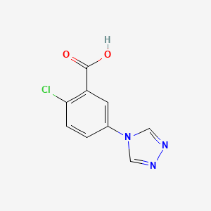molecular formula C9H6ClN3O2 B1307090 2-chloro-5-(4H-1,2,4-triazol-4-yl)benzoic acid CAS No. 842977-25-7