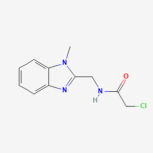 molecular formula C11H12ClN3O B1307119 2-Chloro-N-(1-methyl-1H-benzoimidazol-2-ylmethyl)-acetamide CAS No. 878426-65-4
