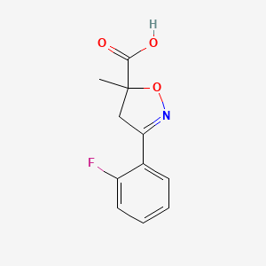 3-(2-Fluoro-phenyl)-5-methyl-4,5-dihydro-isoxazole-5-carboxylic acid