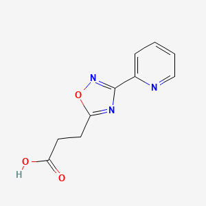 molecular formula C10H9N3O3 B1307127 3-(3-Pyridin-2-yl-1,2,4-oxadiazol-5-yl)propanoic acid CAS No. 99185-87-2