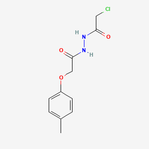 molecular formula C11H13ClN2O3 B1307138 Chloro-acetic acid N'-(2-p-tolyloxy-acetyl)-hydrazide CAS No. 436095-87-3