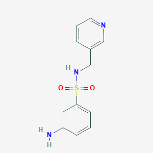 molecular formula C12H13N3O2S B1307147 3-Amino-N-pyridin-3-ylmethyl-benzenesulfonamide CAS No. 436095-43-1