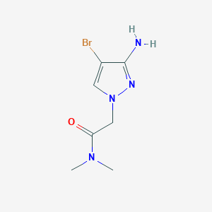 molecular formula C7H11BrN4O B13071603 2-(3-Amino-4-bromo-1H-pyrazol-1-YL)-N,N-dimethylacetamide 