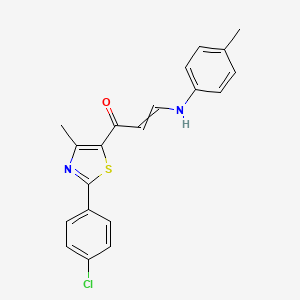 (E)-1-[2-(4-chlorophenyl)-4-methyl-1,3-thiazol-5-yl]-3-(4-toluidino)-2-propen-1-one