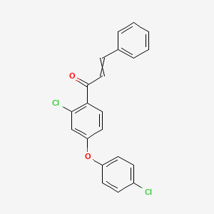 (E)-1-[2-chloro-4-(4-chlorophenoxy)phenyl]-3-phenyl-2-propen-1-one