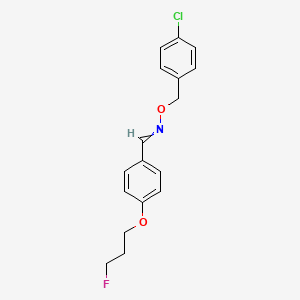 molecular formula C17H17ClFNO2 B1307192 N-[(4-chlorophenyl)methoxy]-1-[4-(3-fluoropropoxy)phenyl]methanimine 