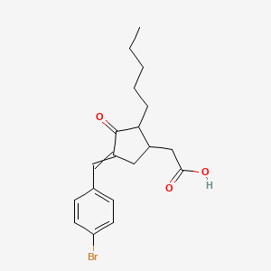 2-{4-[(E)-(4-bromophenyl)methylidene]-3-oxo-2-pentylcyclopentyl}acetic acid