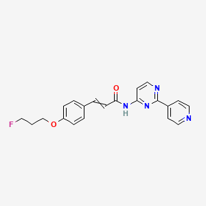 molecular formula C21H19FN4O2 B1307214 3-[4-(3-fluoropropoxy)phenyl]-N-(2-pyridin-4-ylpyrimidin-4-yl)prop-2-enamide 