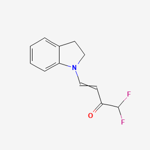 4-(2,3-Dihydroindol-1-yl)-1,1-difluorobut-3-en-2-one