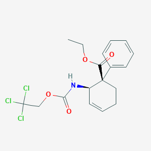 molecular formula C18H20Cl3NO4 B130722 N-(2,2,2-Trichloroethoxy)carbonyl] Bisnortilidine CAS No. 71616-76-7