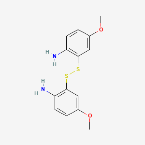 molecular formula C14H16N2O2S2 B1307240 2-[(2-Amino-5-methoxyphenyl)dithio]-4-methoxyaniline CAS No. 7732-36-7