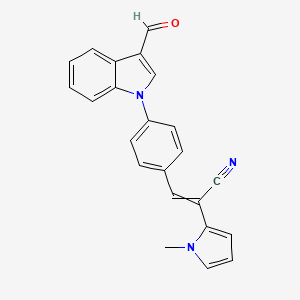 (Z)-3-[4-(3-formyl-1H-indol-1-yl)phenyl]-2-(1-methyl-1H-pyrrol-2-yl)-2-propenenitrile